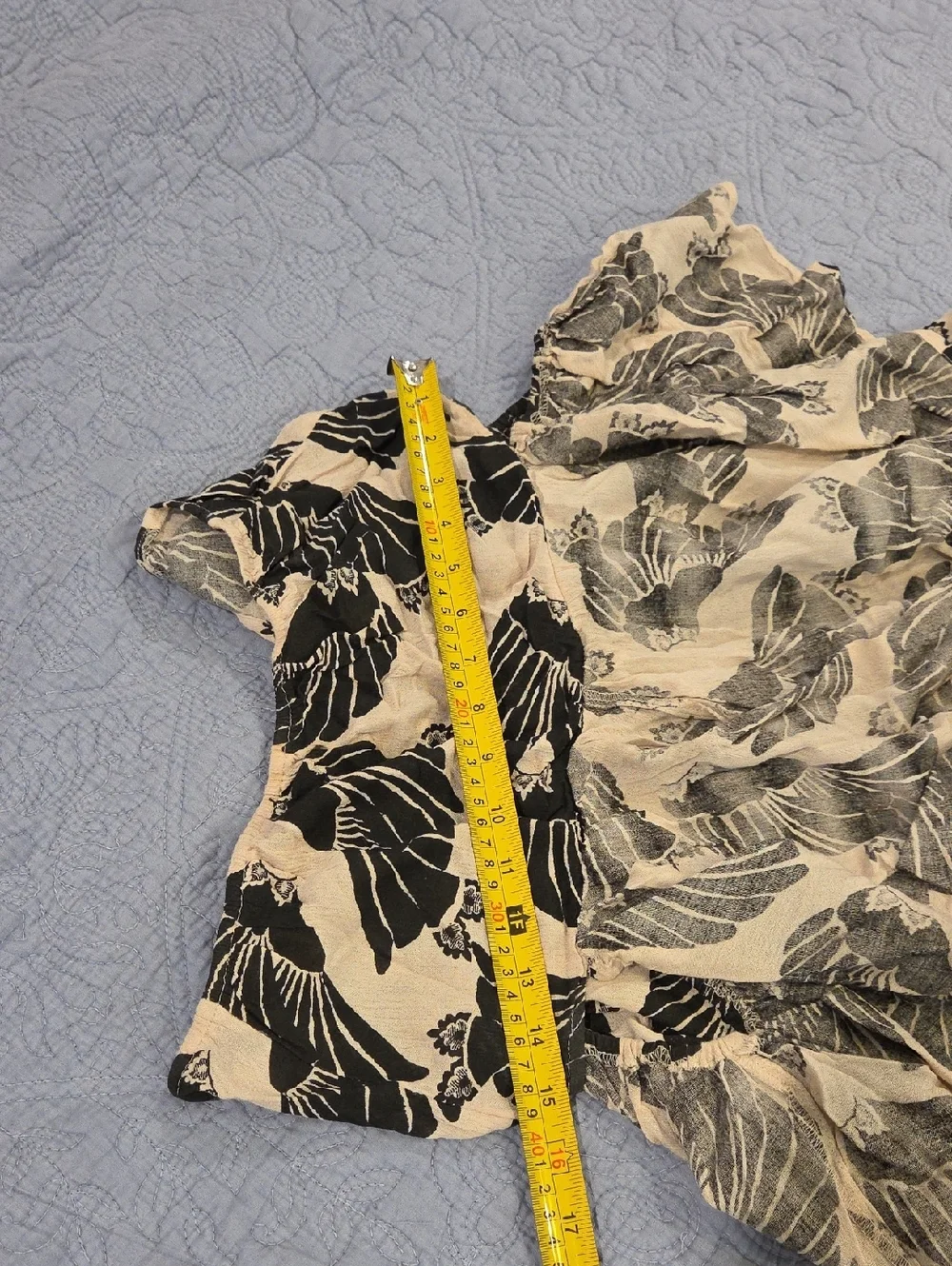 Free People Black & Cream Off-Shoulder Printed Blouse Size XS, New W/O Tags!